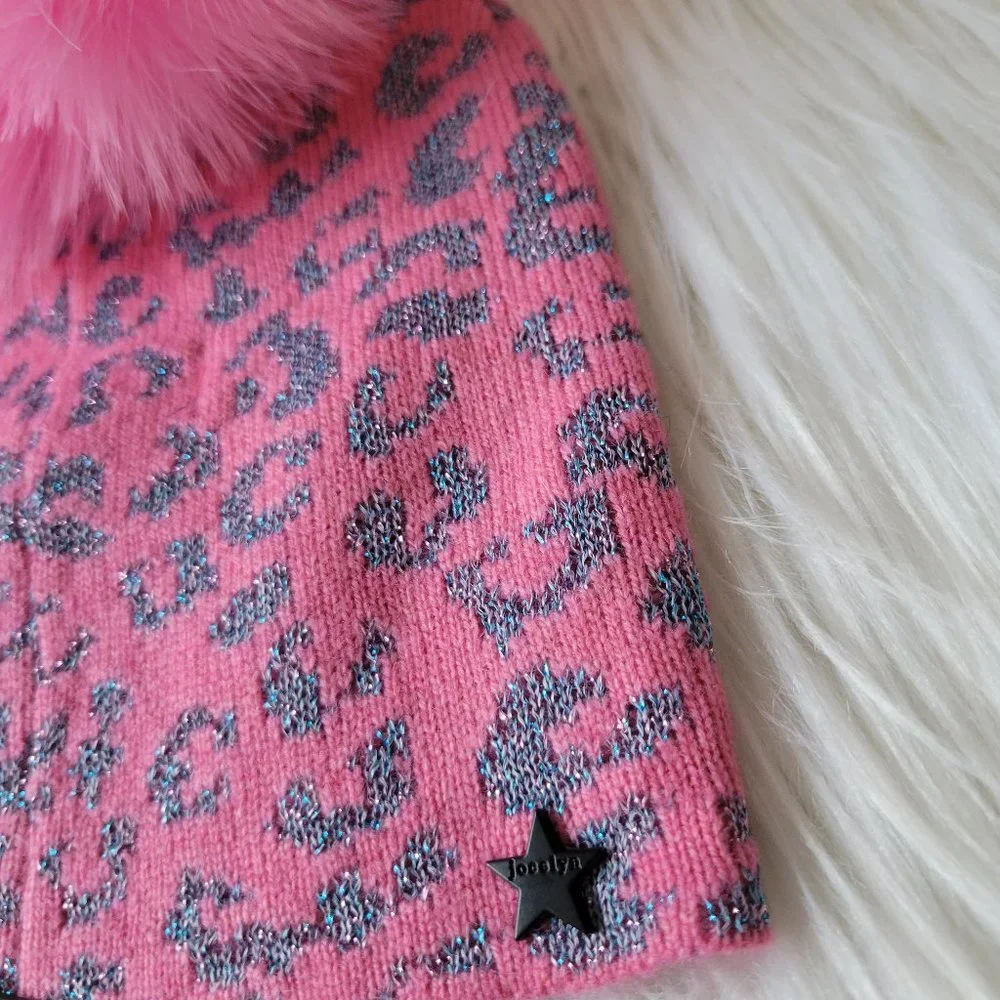 Jocelyn Kids PomPom Leopard Hat